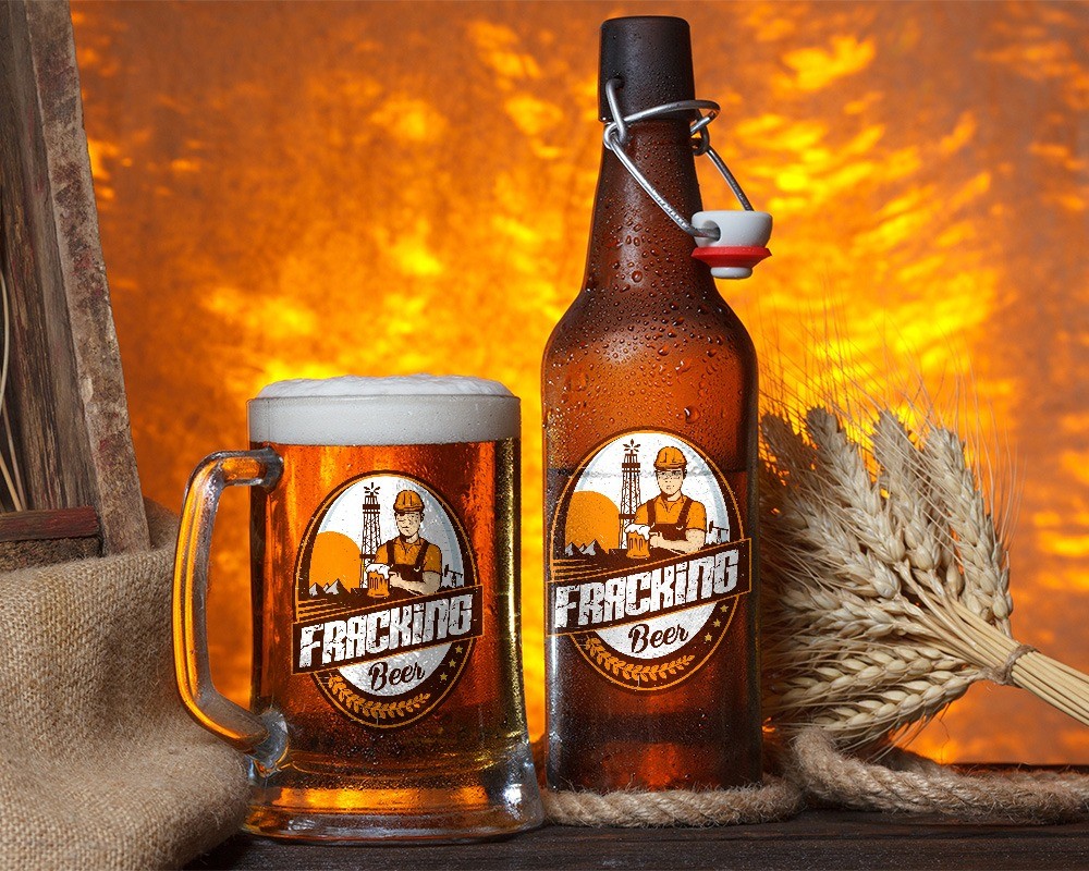 Fracking Beer label