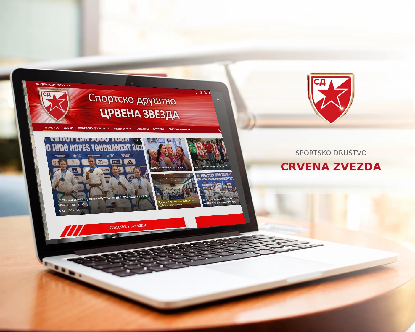 Website showcase for SD Crvena zvezda